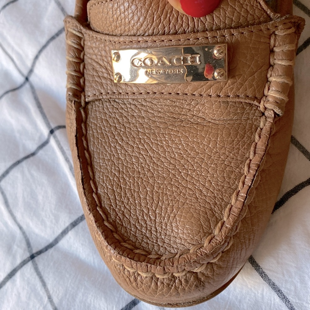 COACH Fredrica loafer driving moc, pebble leather size 6.5